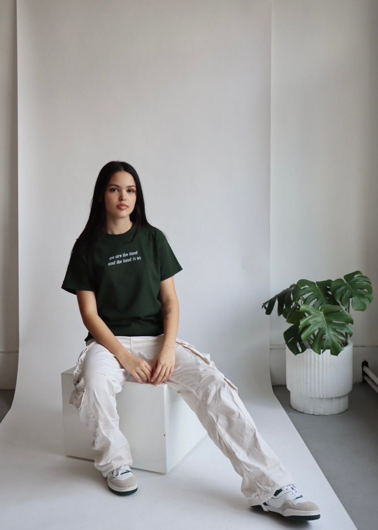 WE ARE THE LAND T-SHIRT FOREST GREEN