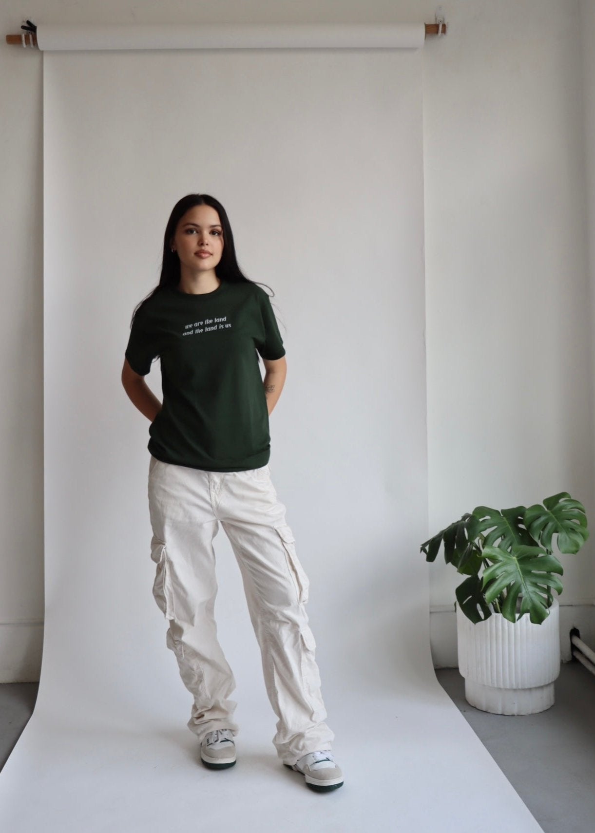 WE ARE THE LAND T-SHIRT FOREST GREEN