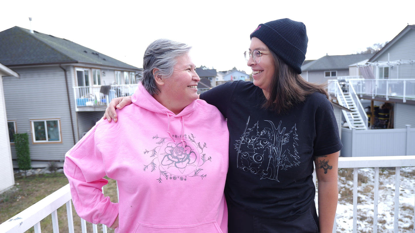 The Auntie Hoodie in HOT PINK | Love the Land Apparel