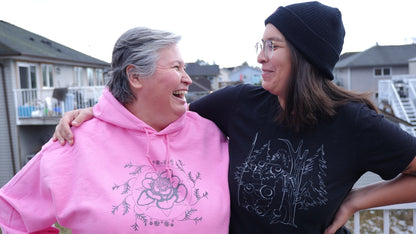 The Auntie Hoodie in HOT PINK | Love the Land Apparel